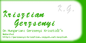 krisztian gerzsenyi business card